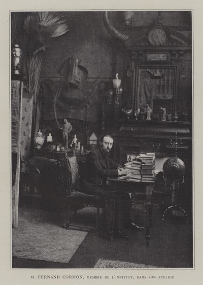 Franse schilder Fernand Cormon in zijn studio door French Photographer