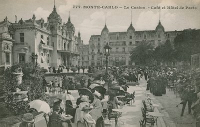 Hotel de Paris Monte-Carlo in Monte Carlo, Monaco, Frankrijk. Ansichtkaart verzonden in 1913 door French Photographer