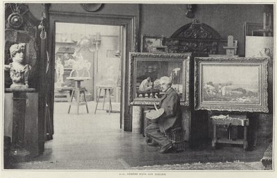 Jean-Leon Gerome in zijn atelier door French Photographer