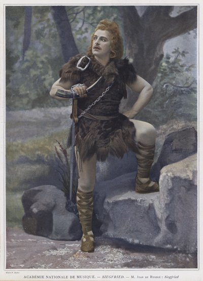Jean de Reszke in de titelrol in Siegfried door French Photographer