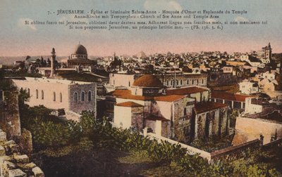 Jeruzalem, Kerk van St. Anne en Tempelgebied door French Photographer