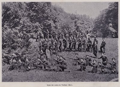 Het Russische leger: Korps van cadetten van Vladimir, Kiev door French Photographer