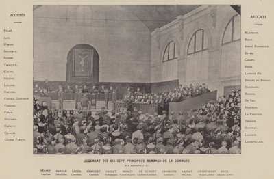 De Commune van Parijs, Proces van de zeventien belangrijkste leden van de Commune, 2 september 1871 door French Photographer