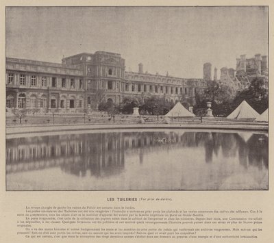De Commune van Parijs, De Tuilerieën, gezien vanuit de tuin door French Photographer