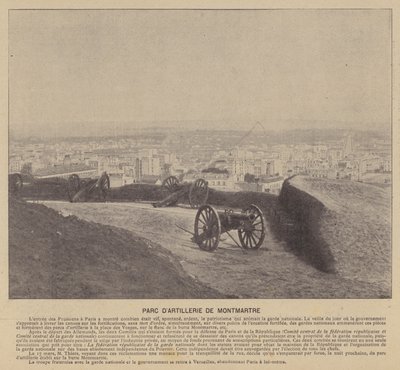 De Commune van Parijs, artilleriepark van Montmartre door French Photographer