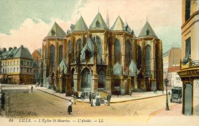 Lille, De Kerk St-Maurice, Het Koorgedeelte door French Photographer