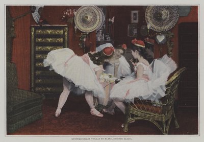 Mademoiselle Viollat en Mademoiselle Blanc, tweede onderwerpen (kleurenfoto) door French Photographer