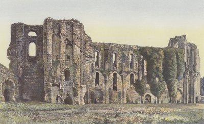 Maillezais, Oude Abdij, Binnenaanzicht van de ruïnes van de Kerk door French Photographer