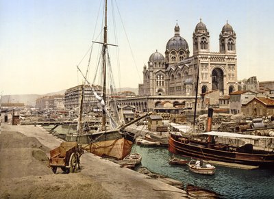 Kathedraal van Marseille, 1890-1900 door French Photographer