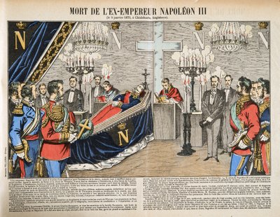 Dood van de ex-keizer Napoleon III, uit Histoire de la Troisieme Republique, Vol. I, l