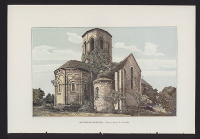 Mouthiers-sur-Boeme, Kerk, gevel N en apsis door French Photographer