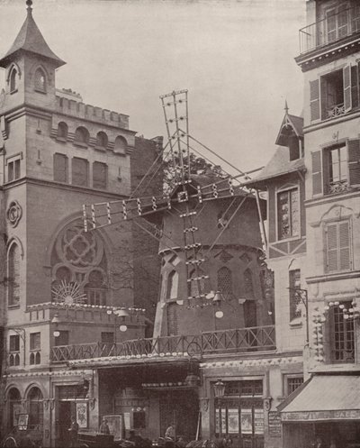 Parijs: Exterieur van de Moulin Rouge door French Photographer