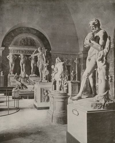 Parijs: Galerij van de Riviergod Tiber, Louvre Museum door French Photographer