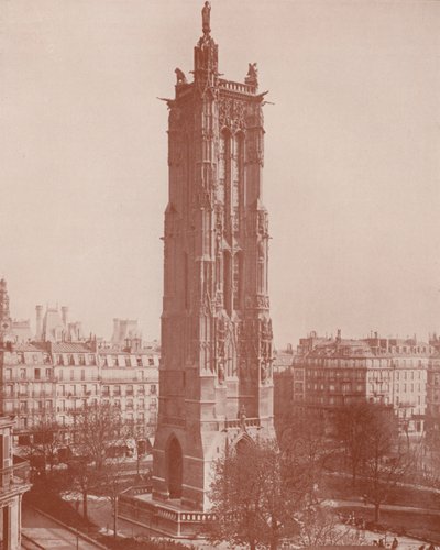 Parijs: De Tour Saint Jacques, St. Jacob door French Photographer