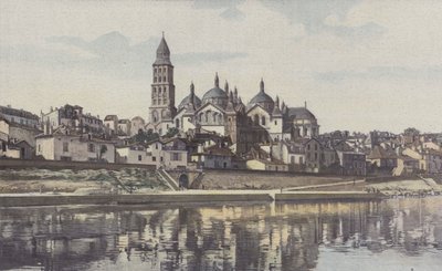 Périgueux, Kathedraal Saint-Front, uitzicht vanaf de linkeroever van de Isle door French Photographer