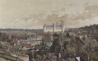 Pierrefonds, algemeen uitzicht vanaf de rots door French Photographer