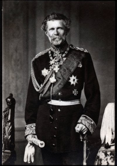 Portret van Edwin Freiherr von Manteuffel (baron von Manteuffel) (1809-1895), Duitse veldmaarschalk door French Photographer