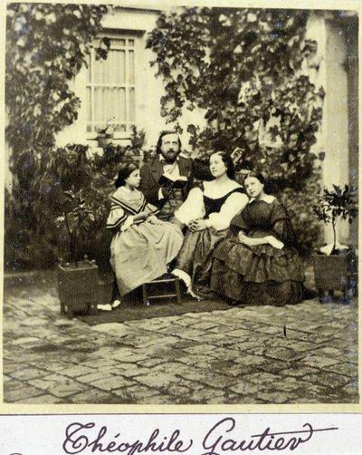 Portret van Théophile Gautier in de familie door French Photographer