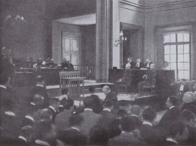 Herziening van de zaak van Alfred Dreyfus, Franse legerofficier ten onrechte veroordeeld voor verraad, Rennes, Frankrijk, 1899 door French Photographer