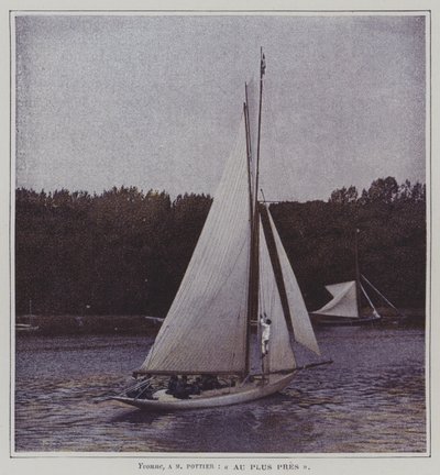 Zeilboot op de rivier de Seine door French Photographer