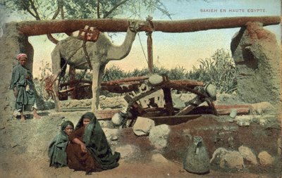 Sakia, Opper-Egypte (kleur foto) door French Photographer