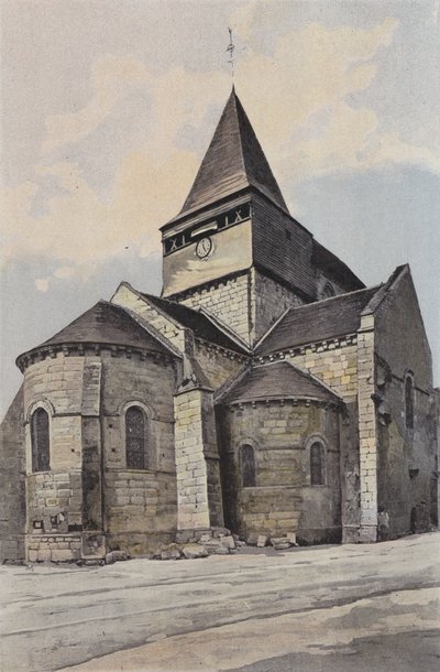 Sancergues, Kerk, Noordoostaanzicht door French Photographer