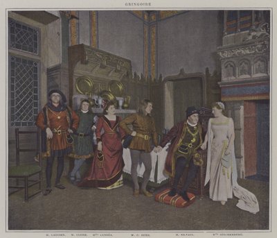 Scène uit een productie van Gringoire, door Theodore de Banville door French Photographer