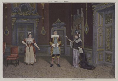 Scène uit een productie van Les Femmes Savantes, door Moliere door French Photographer
