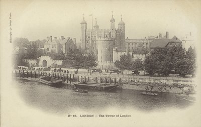 De Tower of London en de rivier de Theems door French Photographer