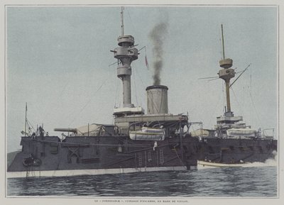 Het slagschip Formidable in de haven van Toulon door French Photographer