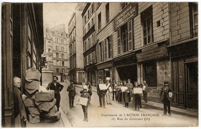 De vrijlating van krantenverkopers van de Action Francaise drukpers door French Photographer