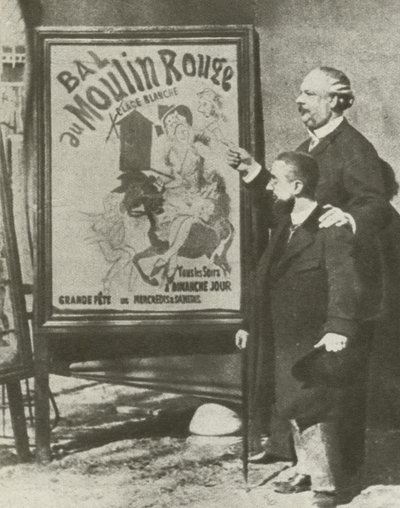 Toulouse-Lautrec met een directeur van de Moulin Rouge, Parijs door French Photographer