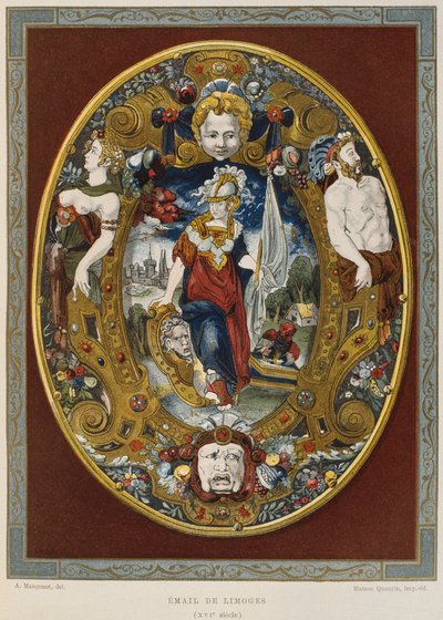 16e-eeuws Limoges-email, illustratie uit het Dictionnaire de l