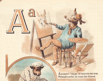 A: Ezel wetenschapper! Zeer vrolijk; de minste ezel, de perfecte filosoof, maakt zich vrolijk over de chicanes door French School