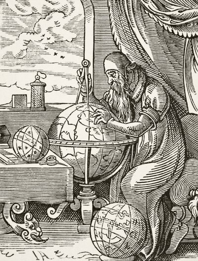Een Duitse astronoom en kosmograaf, uit Wetenschap en Literatuur in de Middeleeuwen door Paul Lacroix, gepubliceerd in Londen 1878 door French School