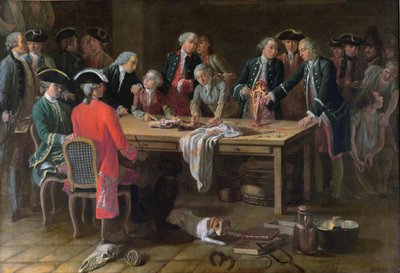 Een les in hippiatrische anatomie met Philippe-Etienne Lafosse (1738-1820) door French School
