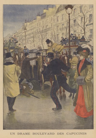 Een moord op de Boulevard des Capucines, Parijs door French School
