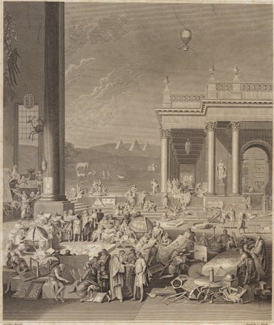 Een scène voor de Encyclopaedia Britannica door French School