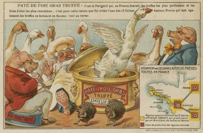 Advertentie voor Amieux Frères Pate de Fois Gras door French School
