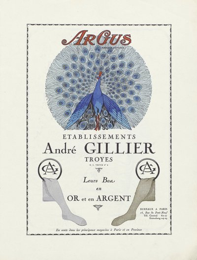 Advertentie voor Etablissements Andre Gillier , pub 1924 (stencilprint) door French School