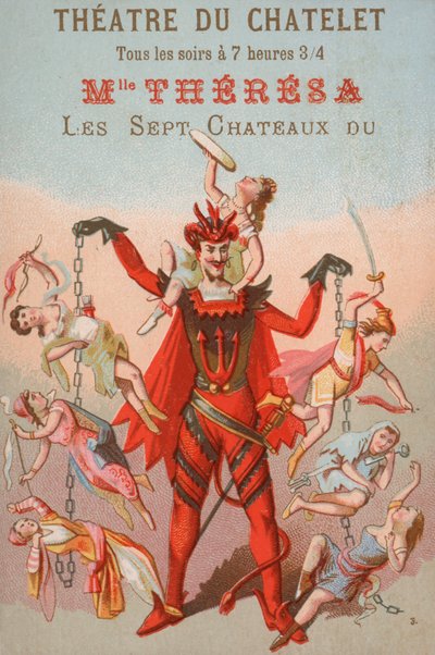 Advertentie voor een voorstelling in het Théâtre du Châtelet, Parijs door French School