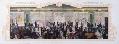 Advertentie voor de opening van nieuwe gebouwen bij het Parijse warenhuis Printemps, 1910 door French School