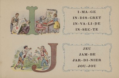 Alfabet De La Phosphatine Falieres (kleur litho) door French School