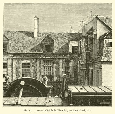 Oud hotel de la Vieuville, rue Saint-Paul, nr. 2 door French School