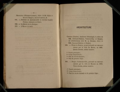 Architectuur Hoofdstuk, uit de Salon des Refusés, 1863 door French School