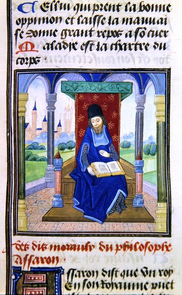 Assaron, uit Histoire des Philosophes, laat 15e eeuw door French School