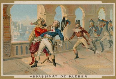 Moord op Jean-Baptiste Kleber, commandant van de Franse troepen in Egypte, Caïro, 1800 door French School
