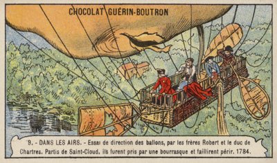 Poging van de gebroeders Robert en de hertog van Chartres om een ballon te sturen door French School
