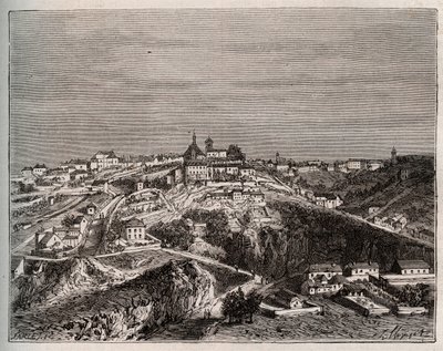 Avallon - Bourgogne-Franche-Comte - gravure in 