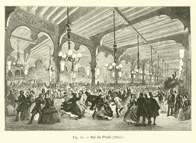 Bal du Prado, 1855 door French School